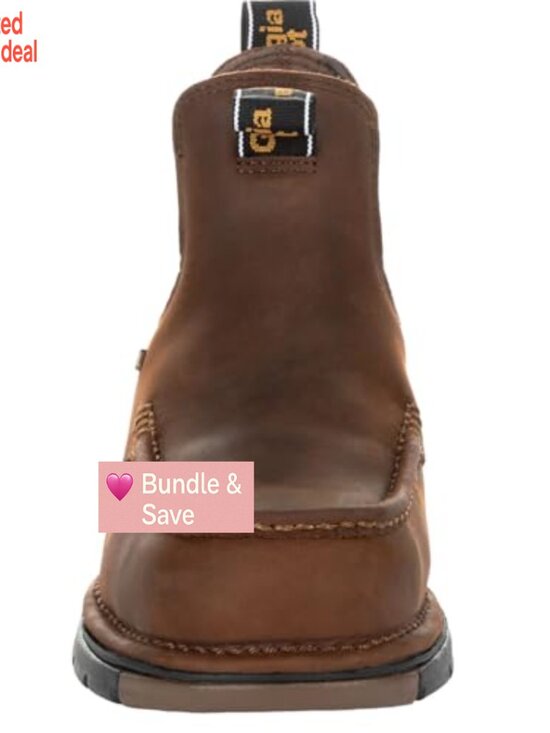 Waterproof Chelsea Work Boots Full-Grain Leather Pull-On EH Safety main image 4